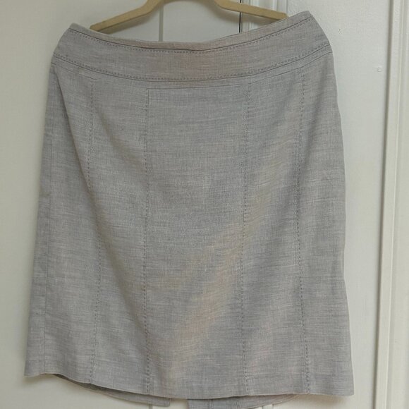 Le Chateau Beige Linen Skirt - Picture 1 of 5